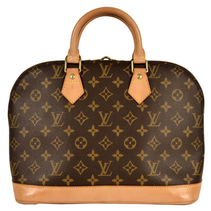 Louis Vuitton Alma, Brown, Canvas, handbag