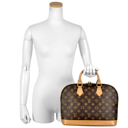 Louis Vuitton Alma, Brown, Canvas, handbag