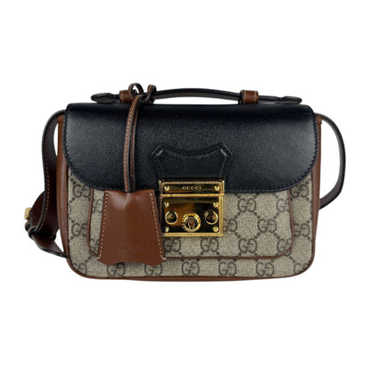 Gucci Padlock, Brown, Canvas, shoulder