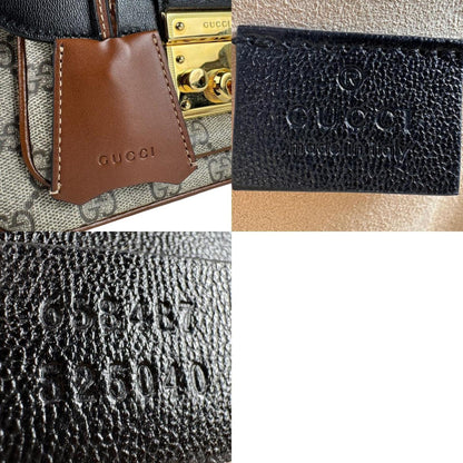 Gucci Padlock, Brown, Canvas, shoulder