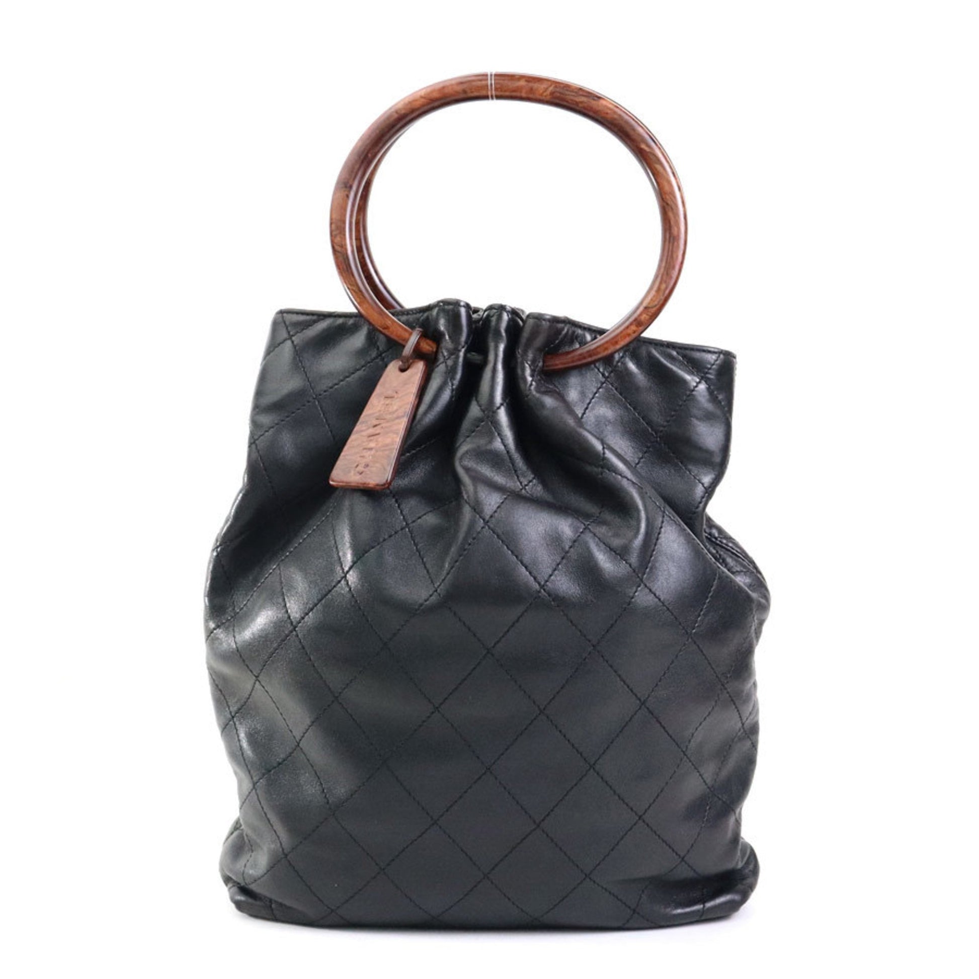 Chanel, Black, Leather, handbag