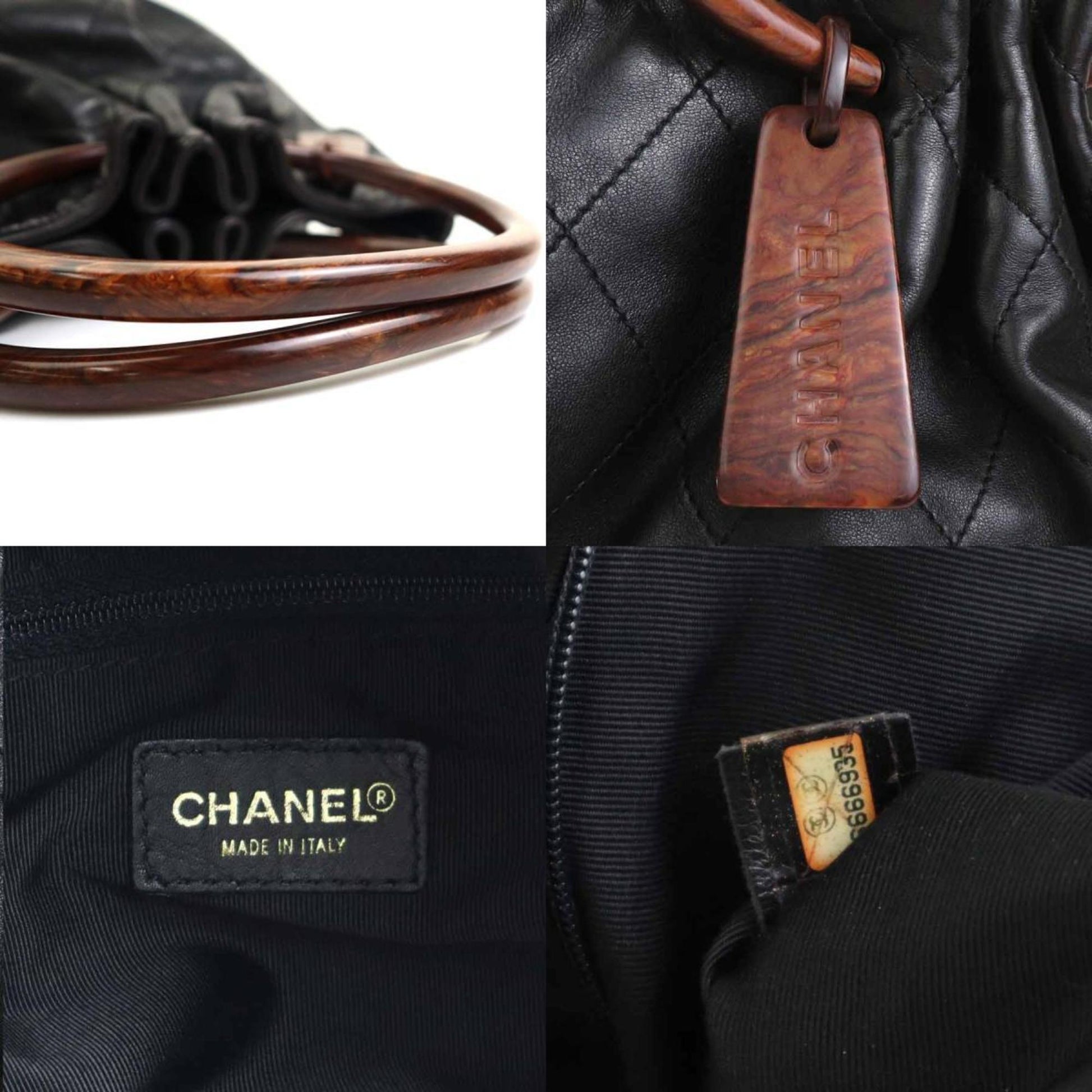 Chanel, Black, Leather, handbag