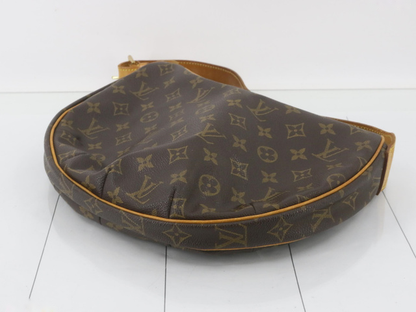 Louis Vuitton Croissant Handbag Monogram Canvas, BROWN, LEATHER, Handbag
