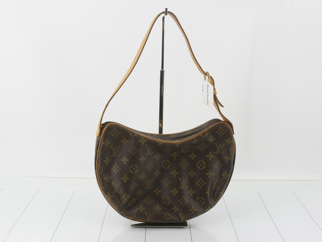 Louis Vuitton Croissant Handbag Monogram Canvas, BROWN, LEATHER, Handbag