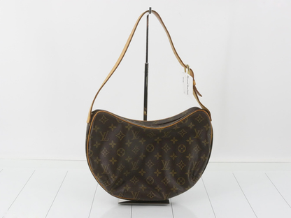 Louis Vuitton Croissant Handbag Monogram Canvas, BROWN, LEATHER, Handbag