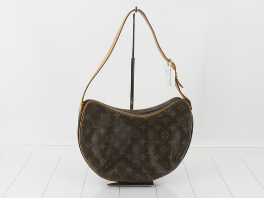 Louis Vuitton Croissant Handbag Monogram Canvas, BROWN, LEATHER, Handbag
