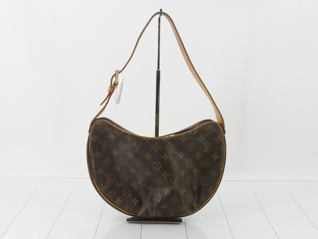 Louis Vuitton Croissant Handbag Monogram Canvas, BROWN, LEATHER, Handbag