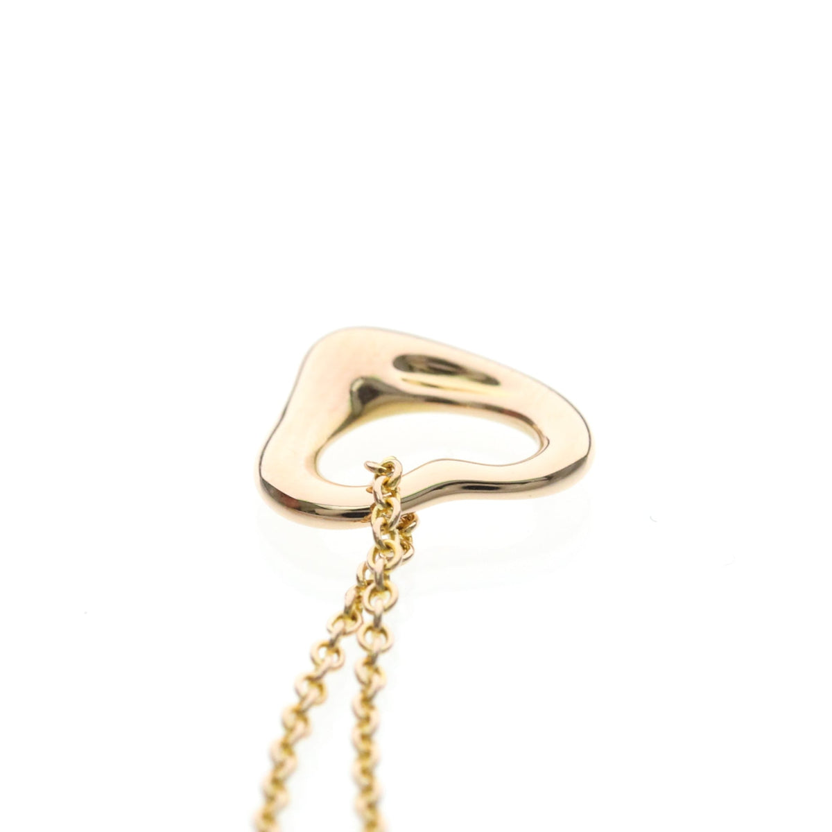 Tiffany & Co. Elsa Peretti Open Heart Pendant 18K Yellow Gold, Gold, Pink Gold, Necklace
