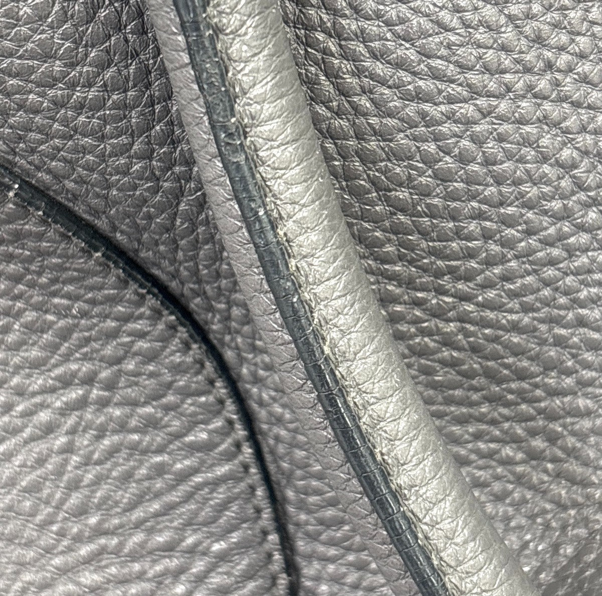 Salvatore Ferragamo Bonaria Satchel Leather, Gray, Leather, Handbag