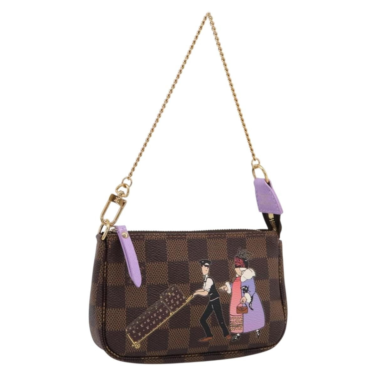 Louis Vuitton Pochette Accessoires Limited Edition Damier, Brown, Canvas, Clutch