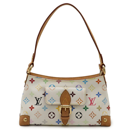 Louis Vuitton Eliza, White, Canvas, shoulder