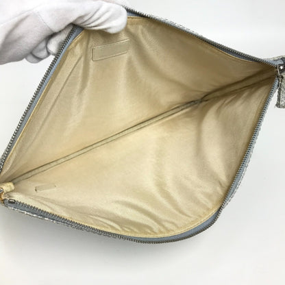 Chanel Deauville, Blue, Canvas, clutch