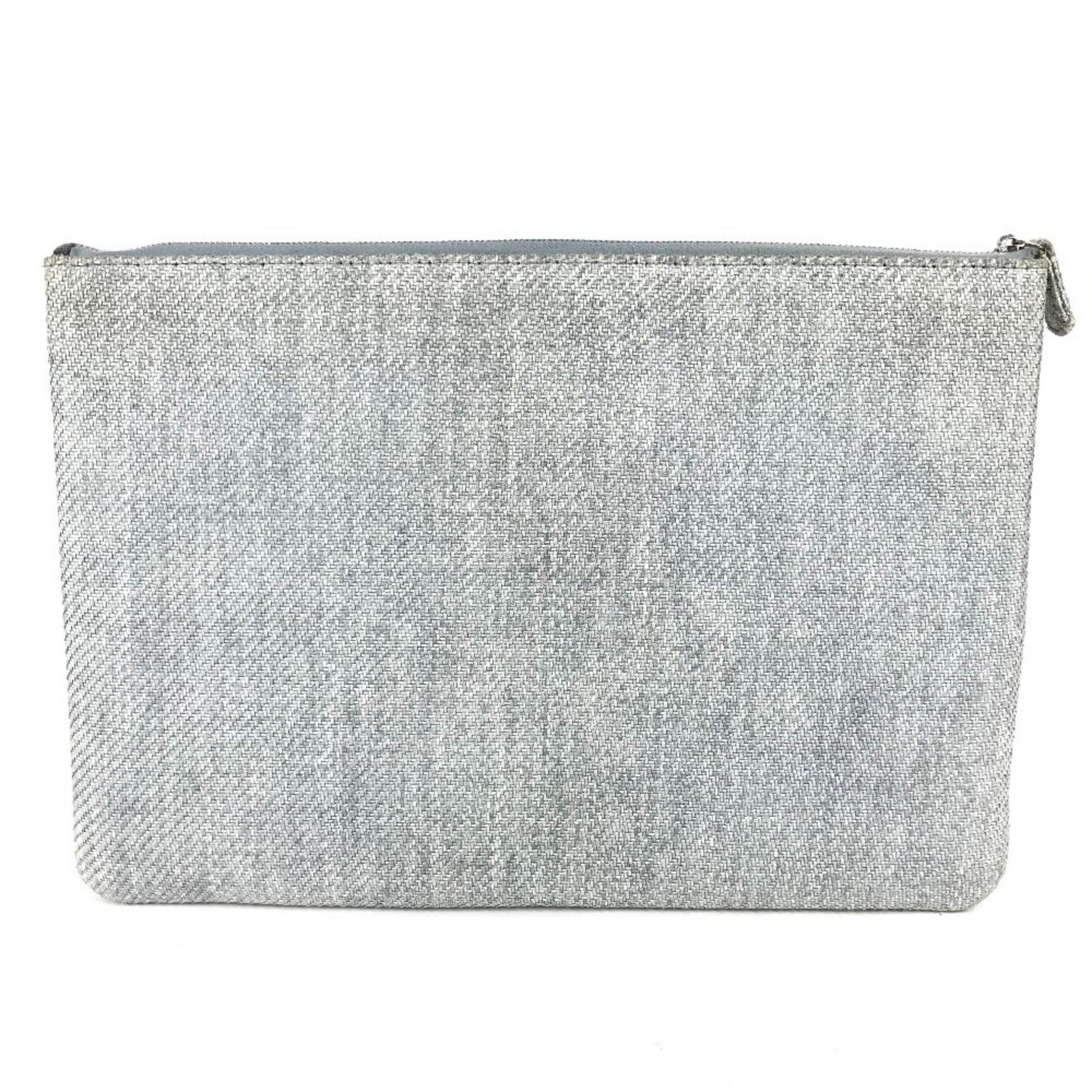 Chanel Deauville, Blue, Canvas, clutch