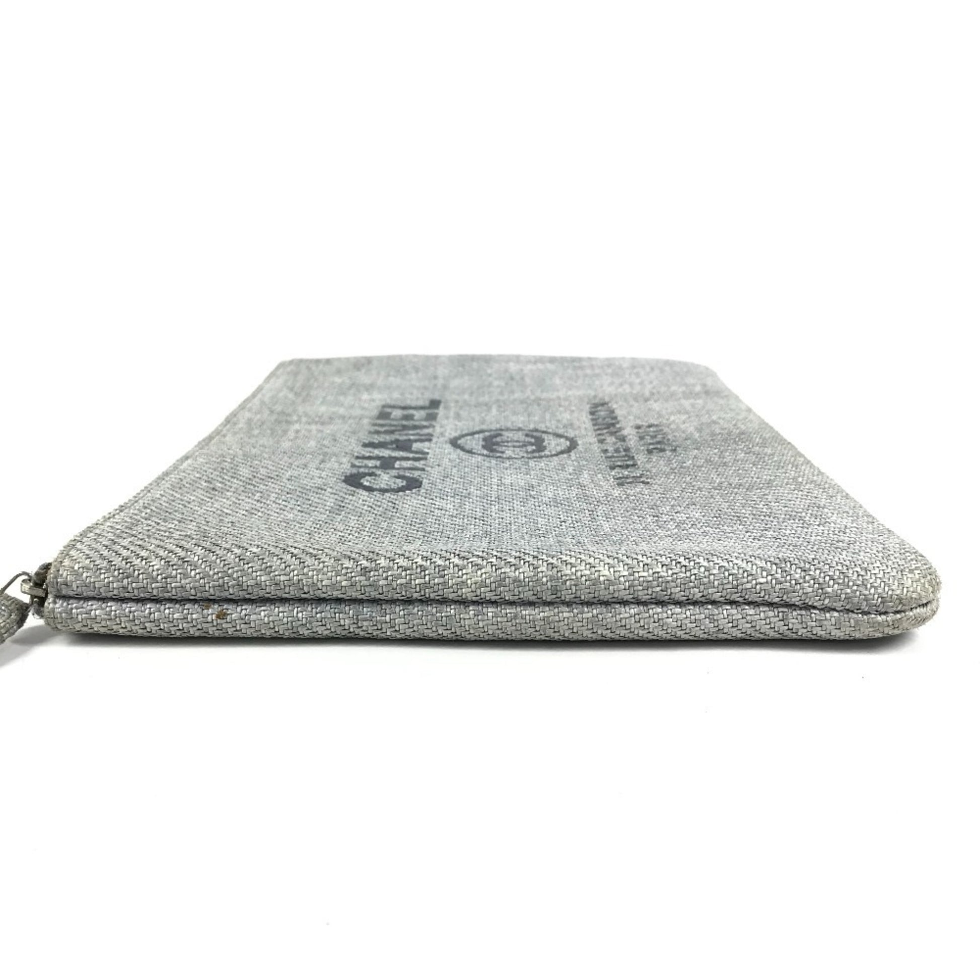 Chanel Deauville, Blue, Canvas, clutch