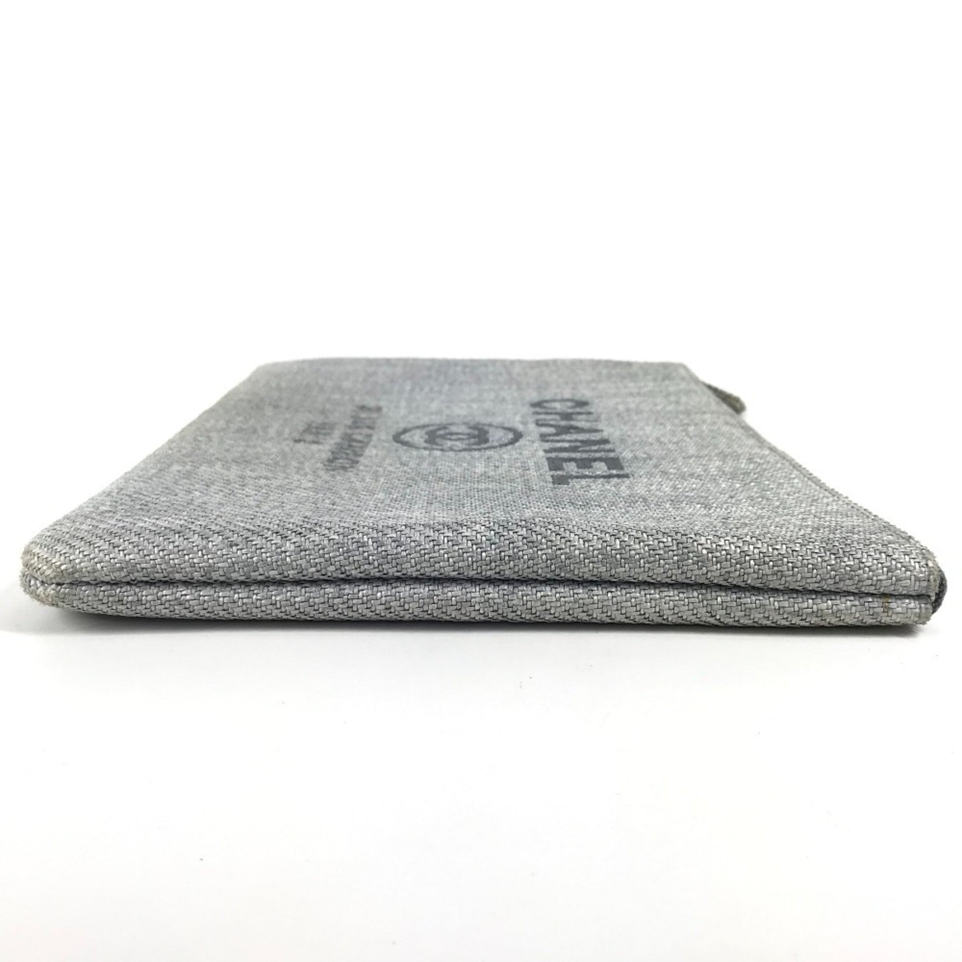 Chanel Deauville, Blue, Canvas, clutch