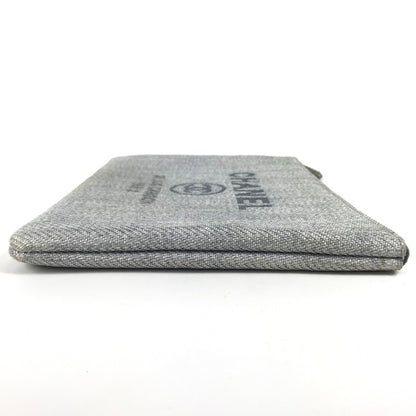 Chanel Deauville, Blue, Canvas, clutch