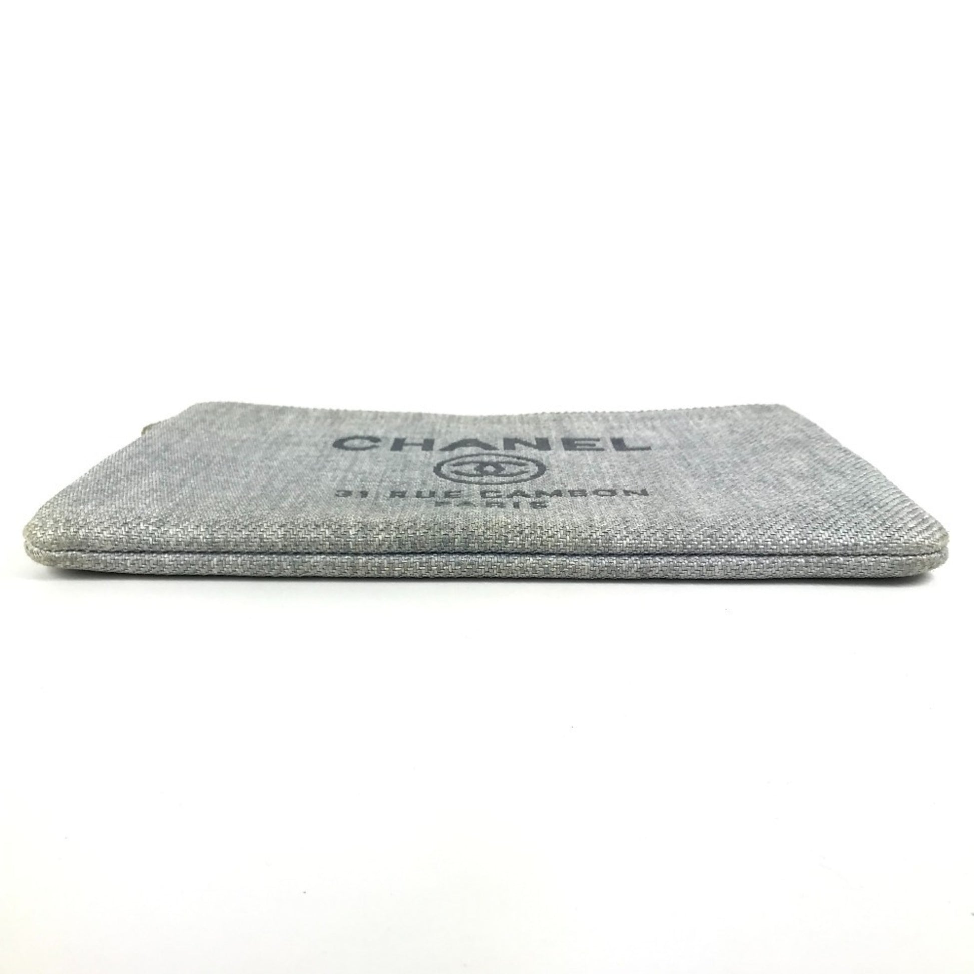 Chanel Deauville, Blue, Canvas, clutch