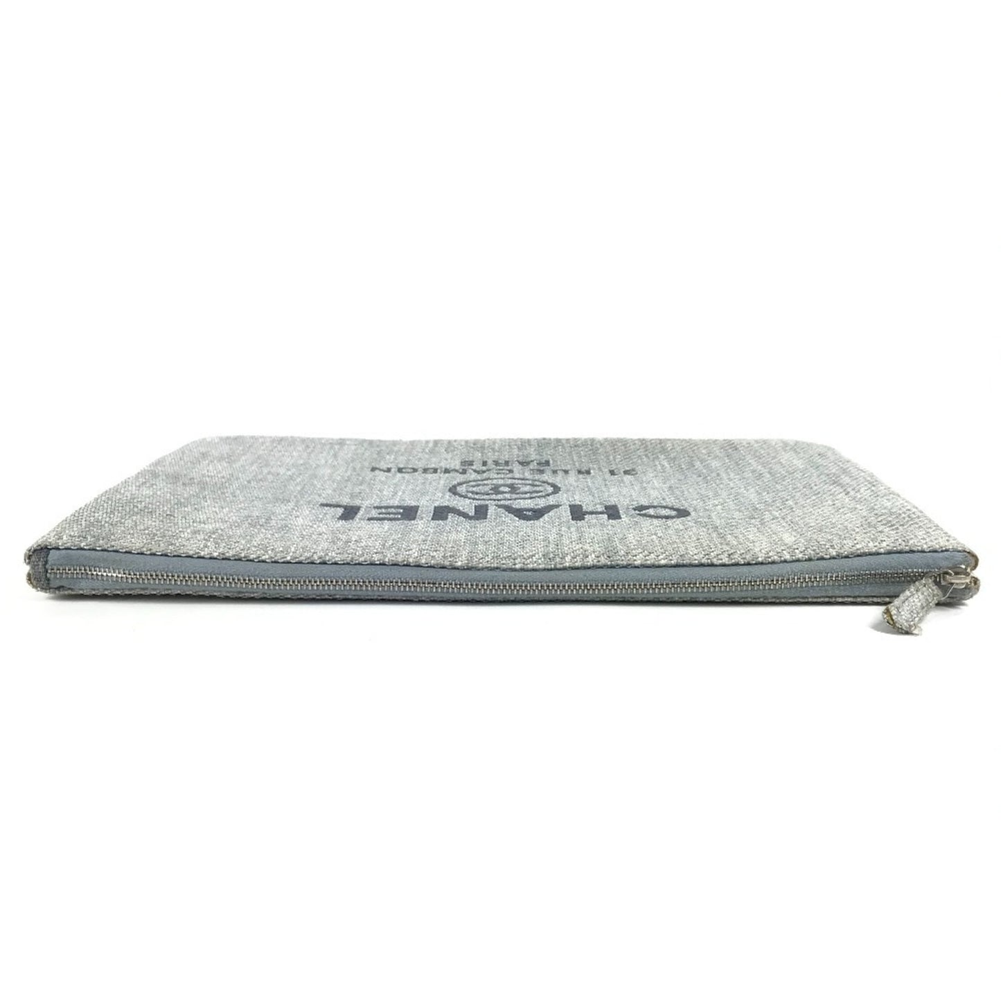 Chanel Deauville, Blue, Canvas, clutch