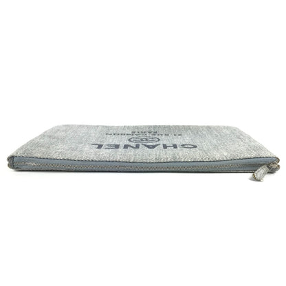 Chanel Deauville, Blue, Canvas, clutch