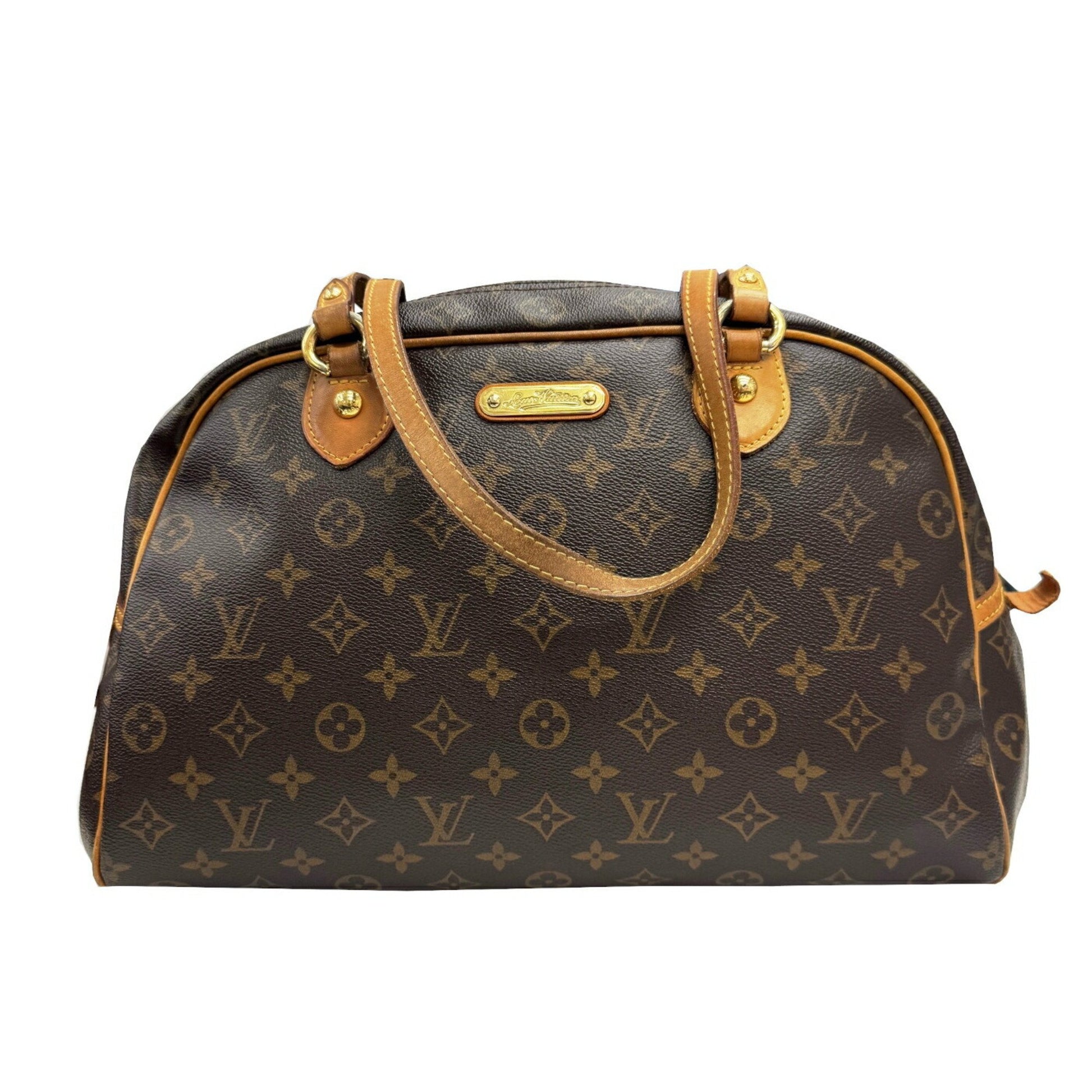 Louis Vuitton Montorgueil, Brown, Canvas, shoulder