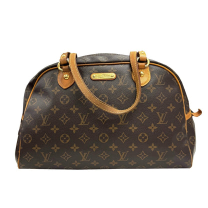 Louis Vuitton Montorgueil, Brown, Canvas, shoulder