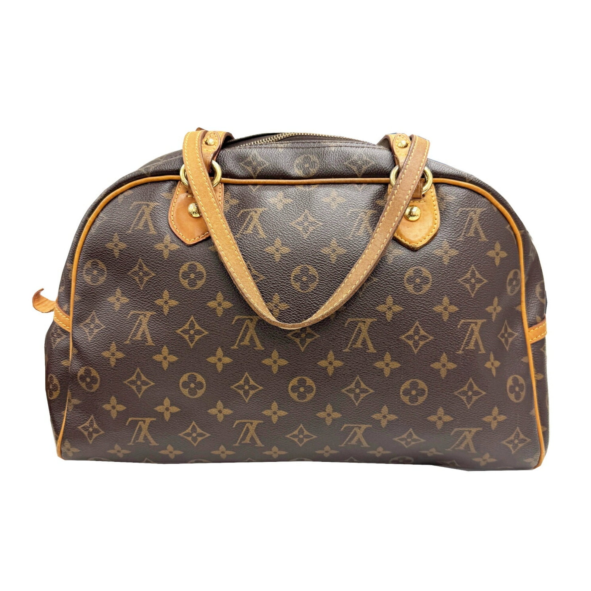Louis Vuitton Montorgueil, Brown, Canvas, shoulder