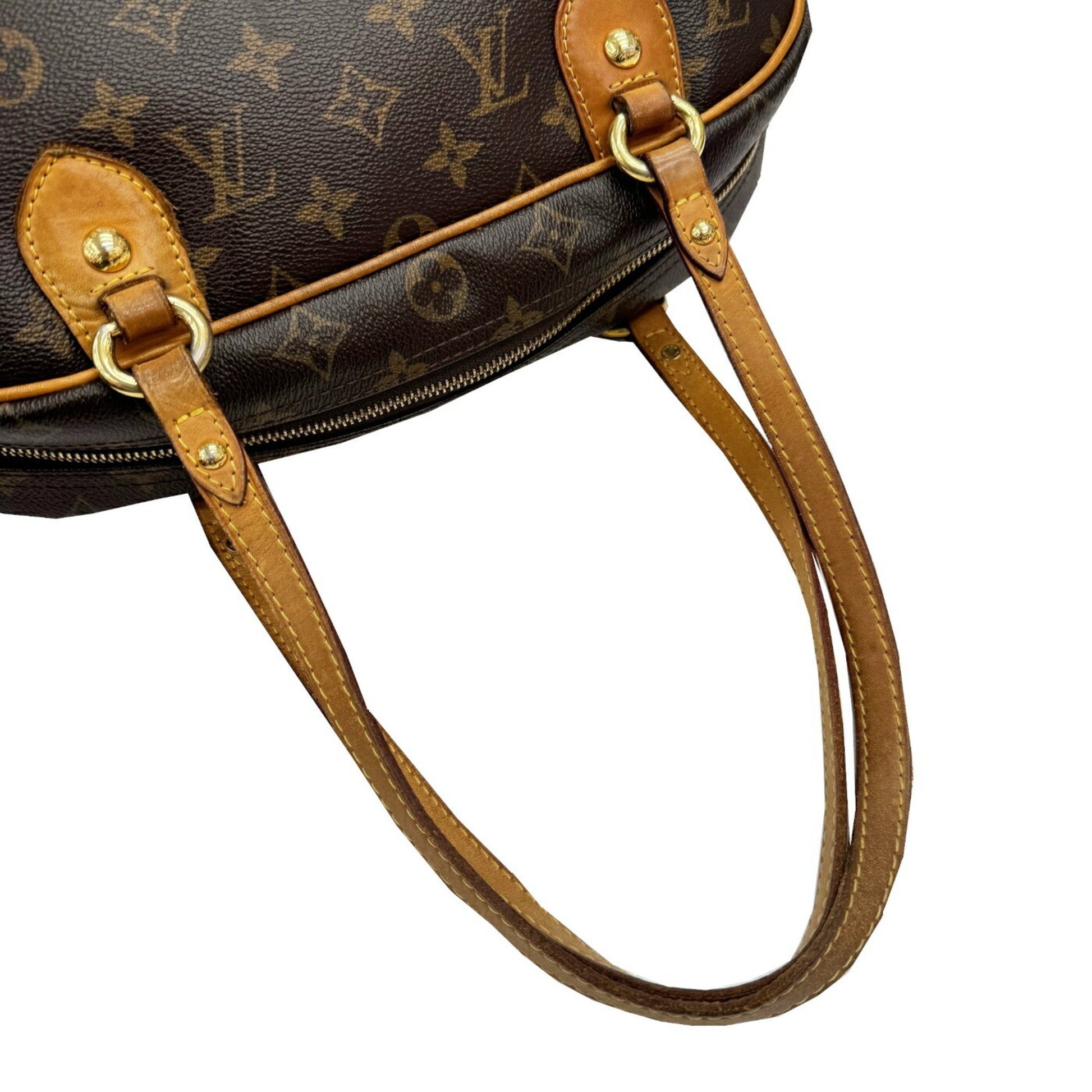 Louis Vuitton Montorgueil, Brown, Canvas, shoulder