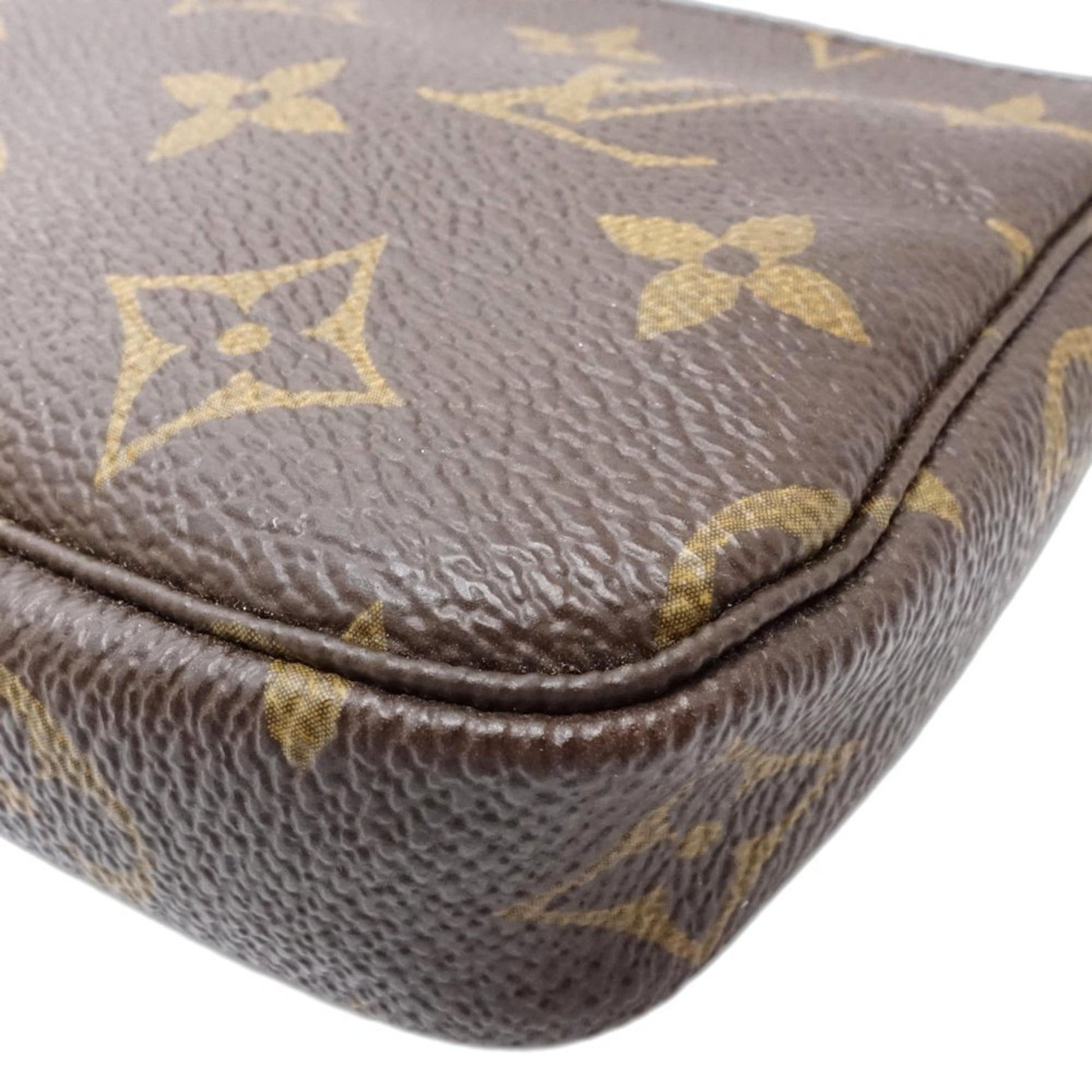Louis Vuitton Mini Pochette Accessoires, Brown, Canvas, clutch