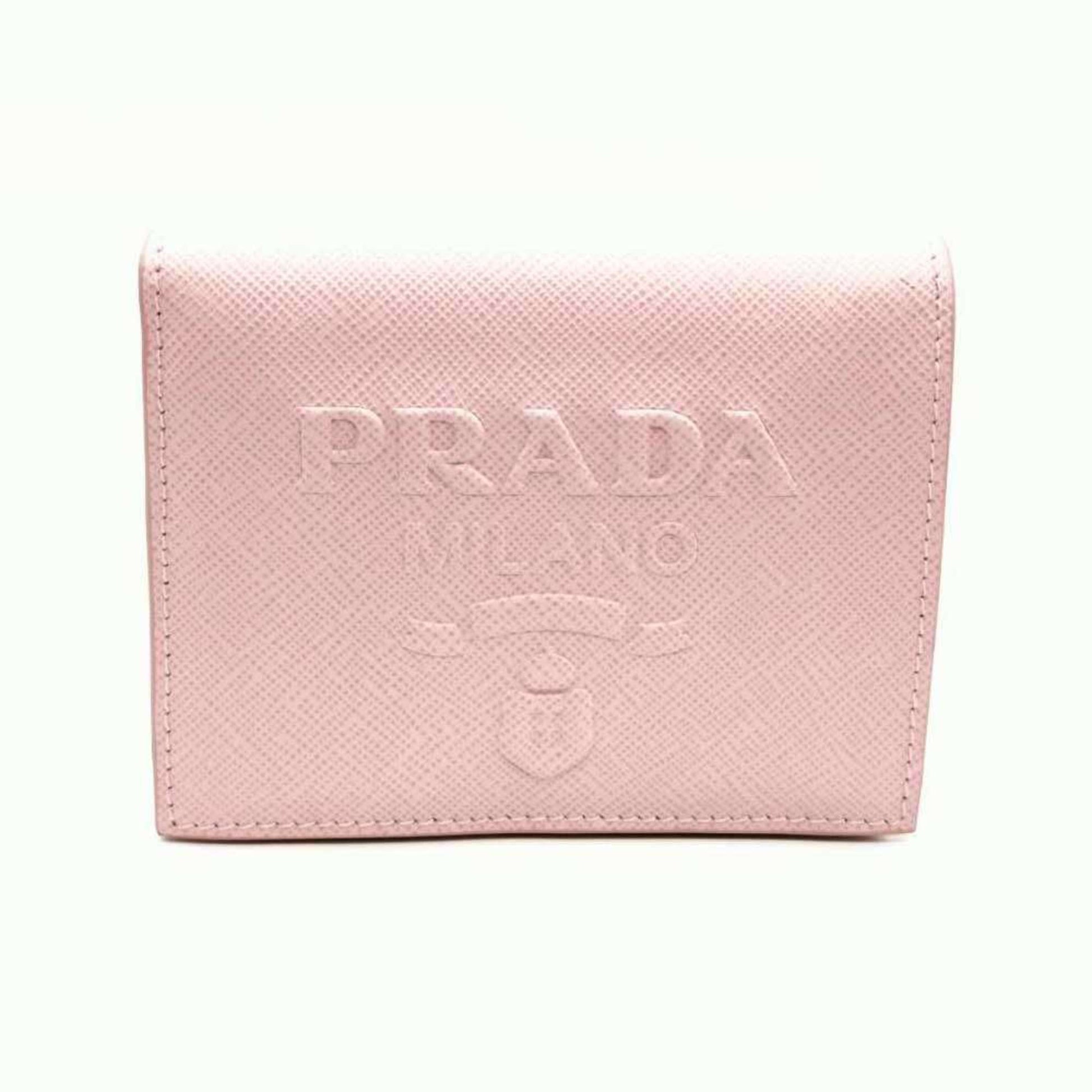 Prada Card case, Pink, Leather, wallet