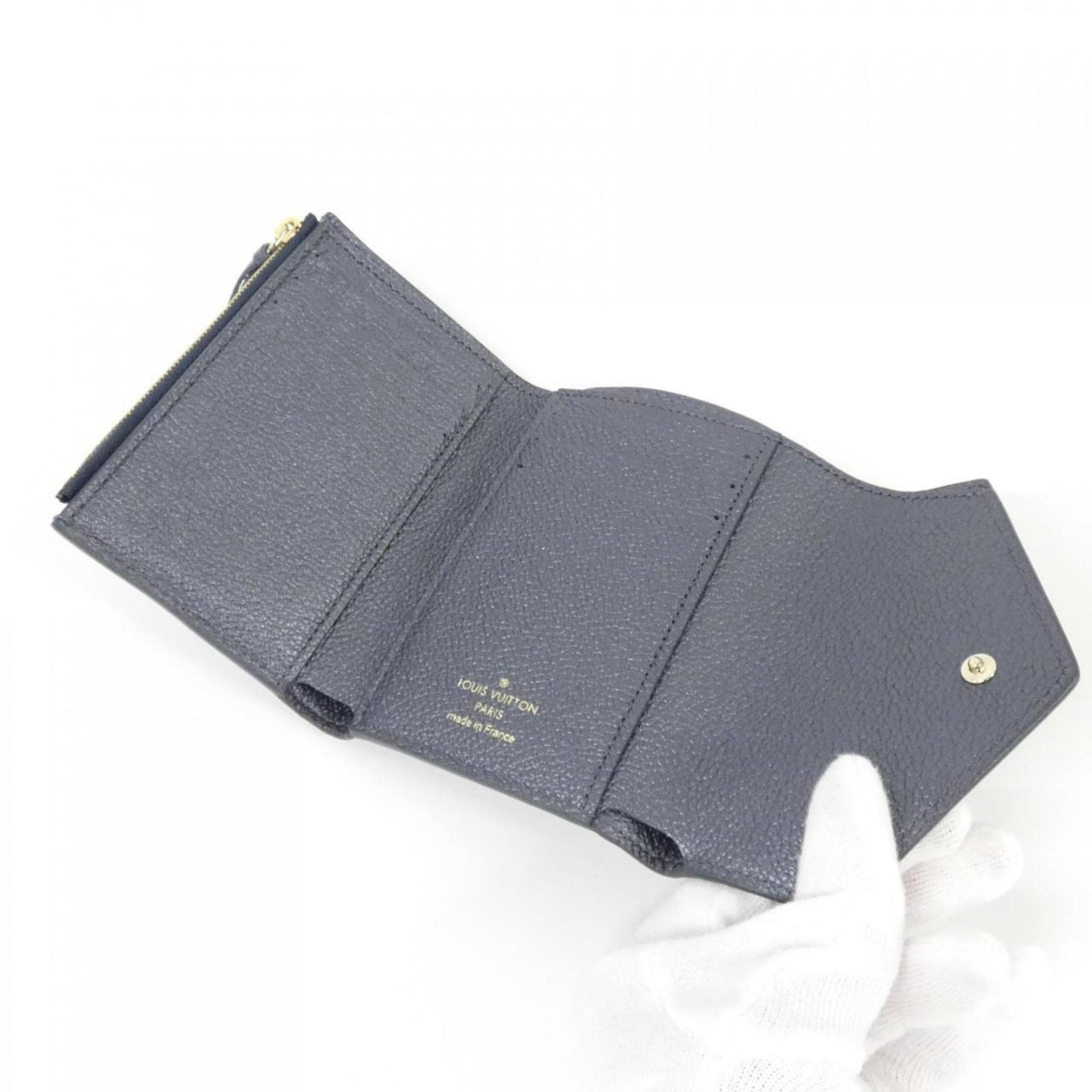 Louis Vuitton Portefeuille Victorine, Navy, Canvas, wallet