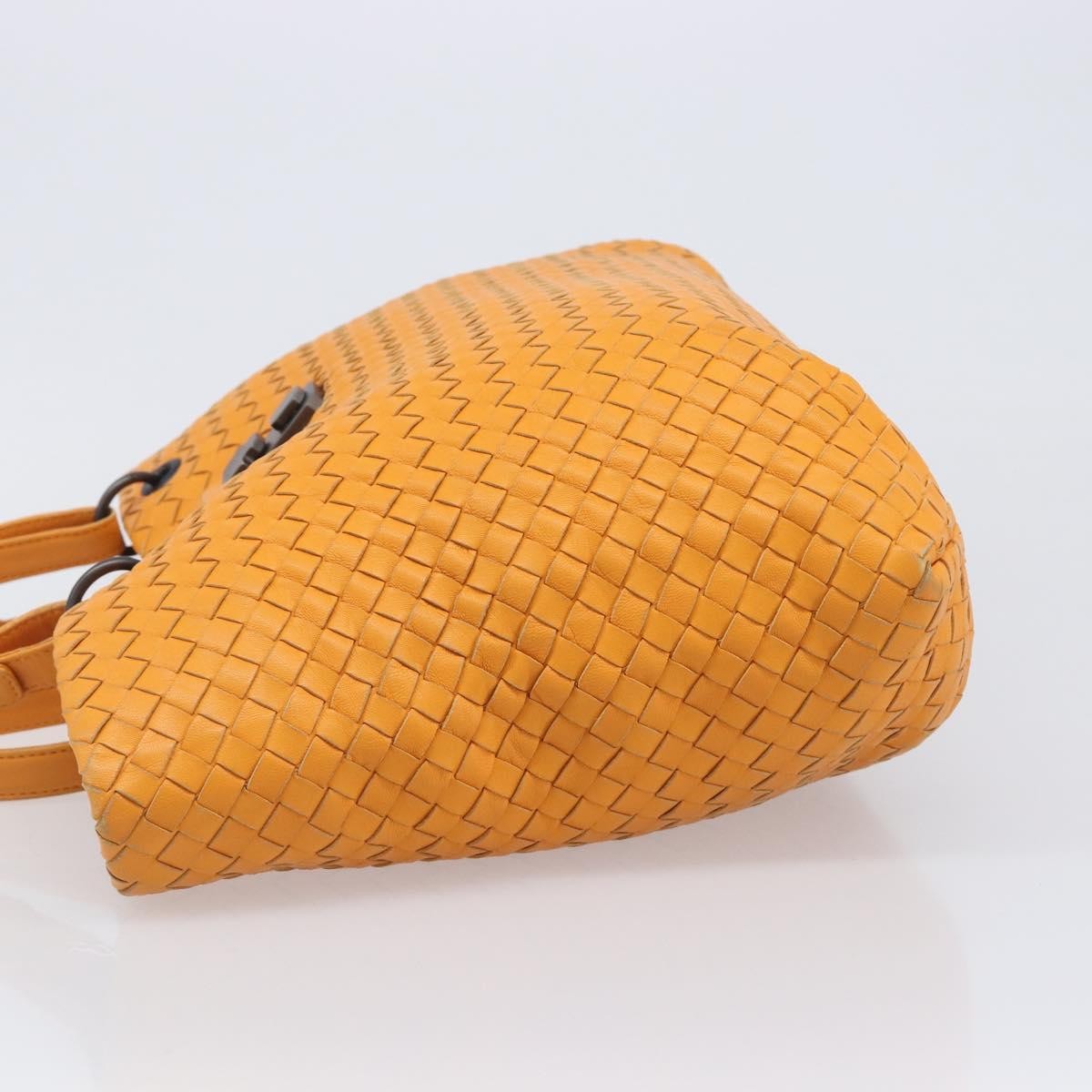 Bottega Veneta Capri Intrecciato Nappa, Orange, Leather, Tote Bag