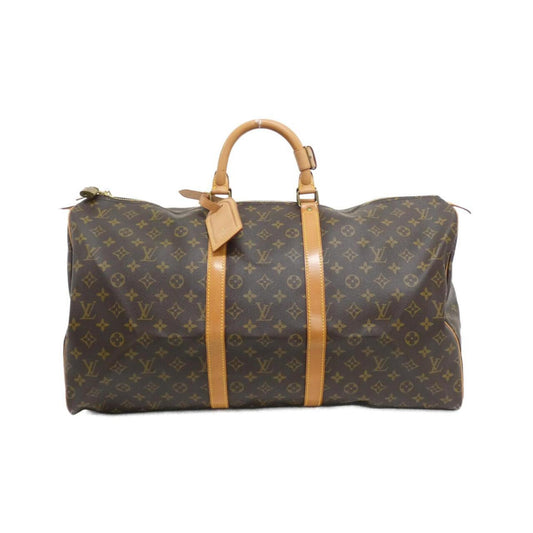 Louis Vuitton Keepall 55, Brown, Canvas, travel