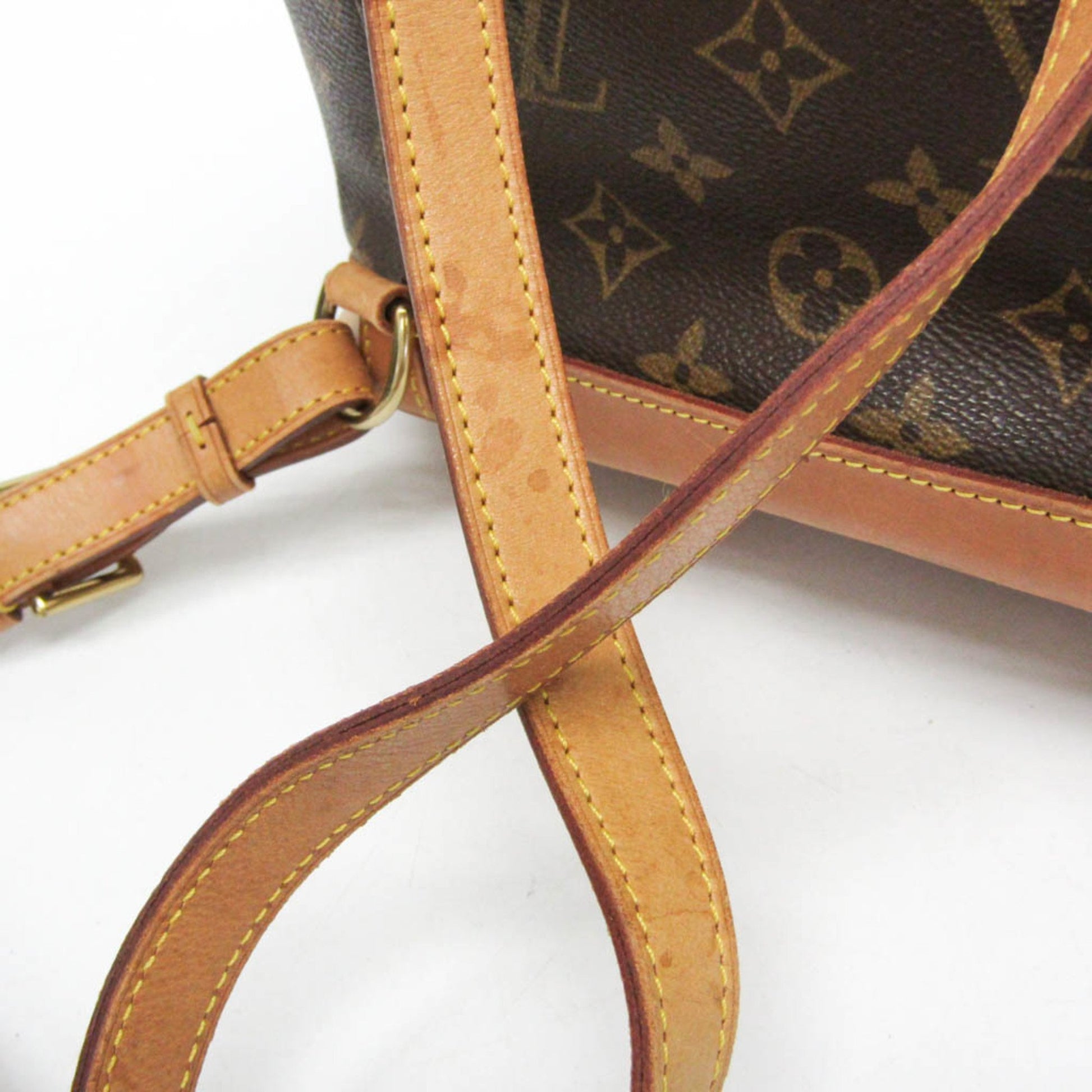 Louis Vuitton Montsouris MM, Brown, Canvas, backpack