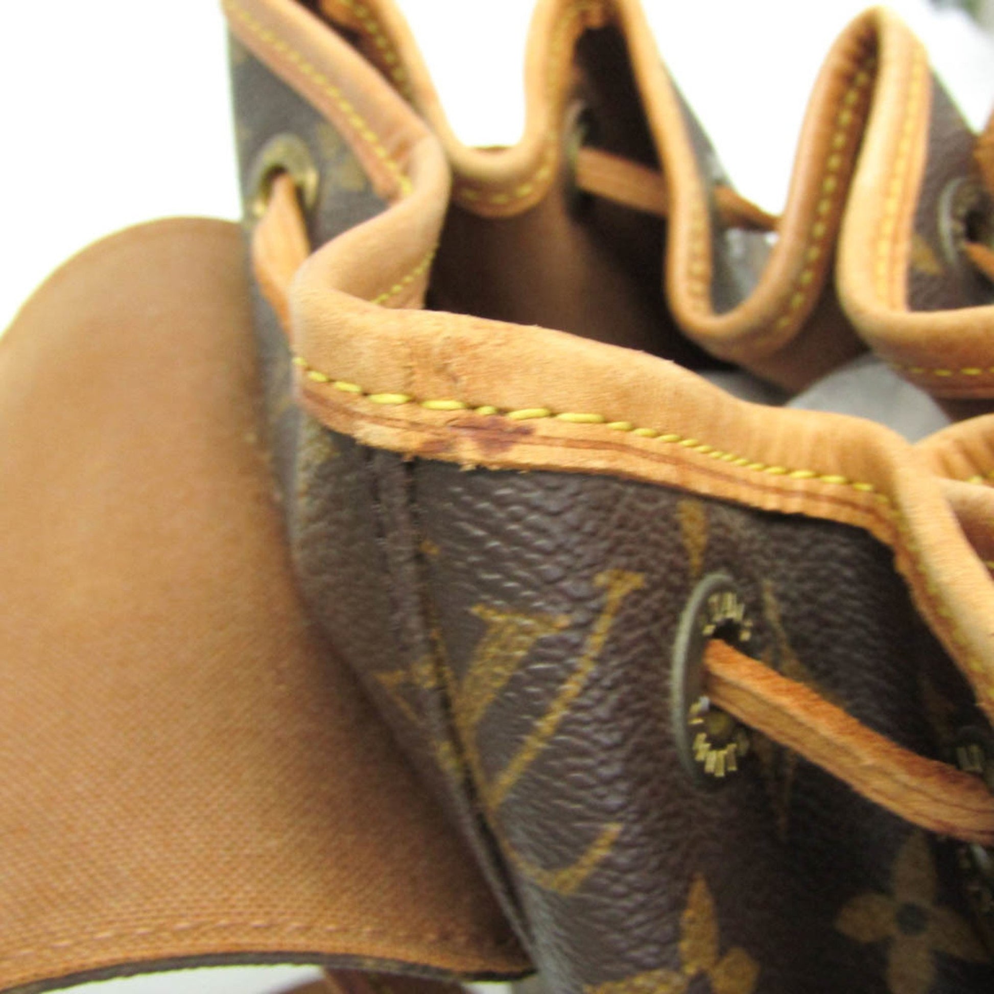 Louis Vuitton Montsouris MM, Brown, Canvas, backpack