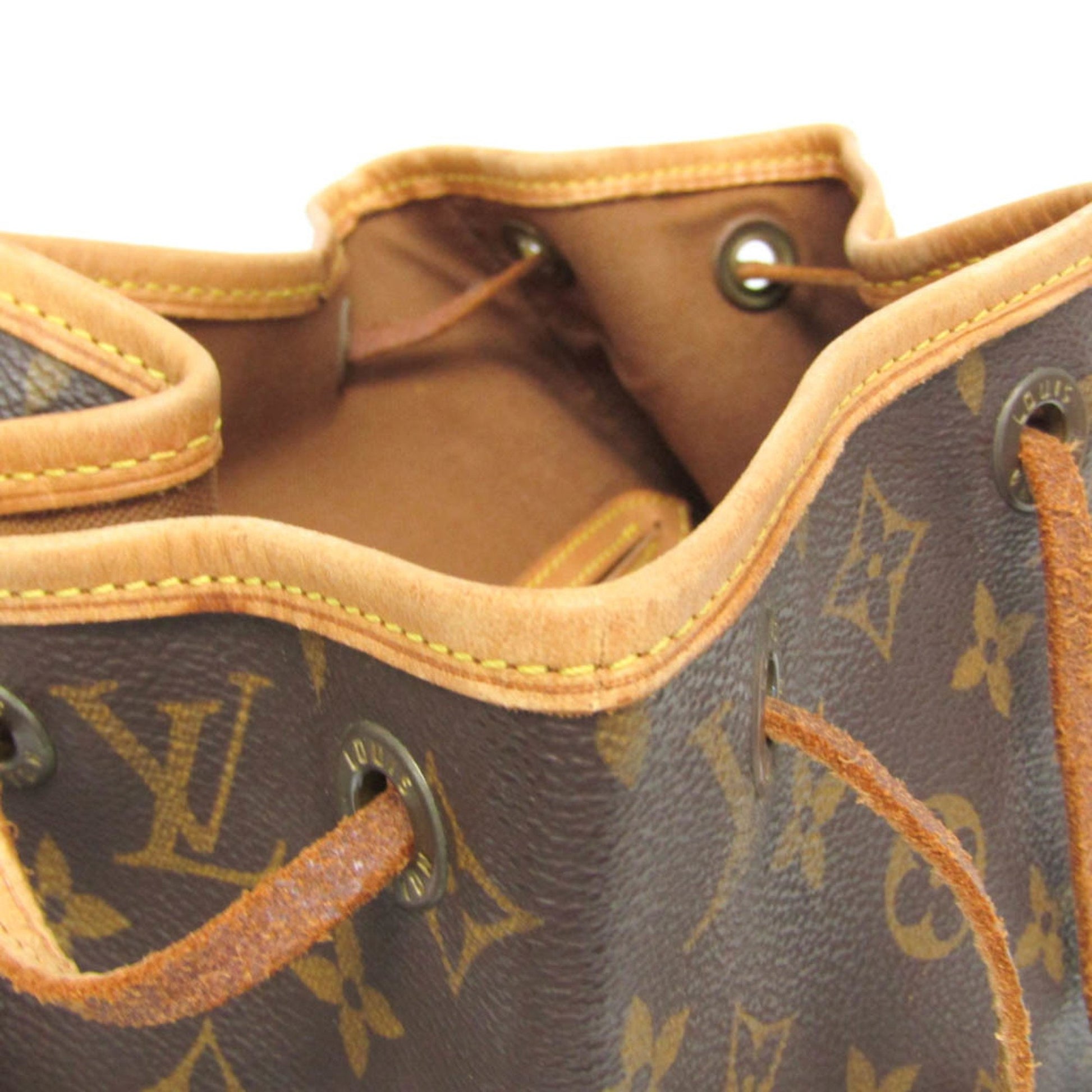 Louis Vuitton Montsouris MM, Brown, Canvas, backpack