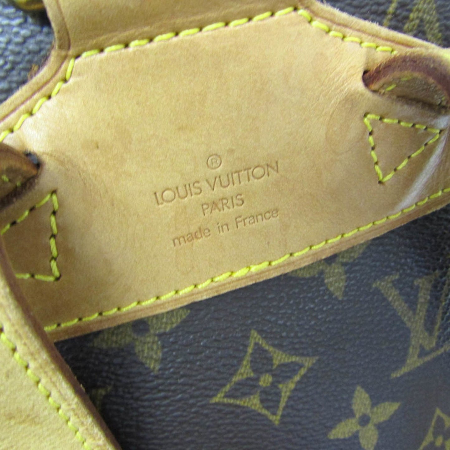 Louis Vuitton Montsouris MM, Brown, Canvas, backpack