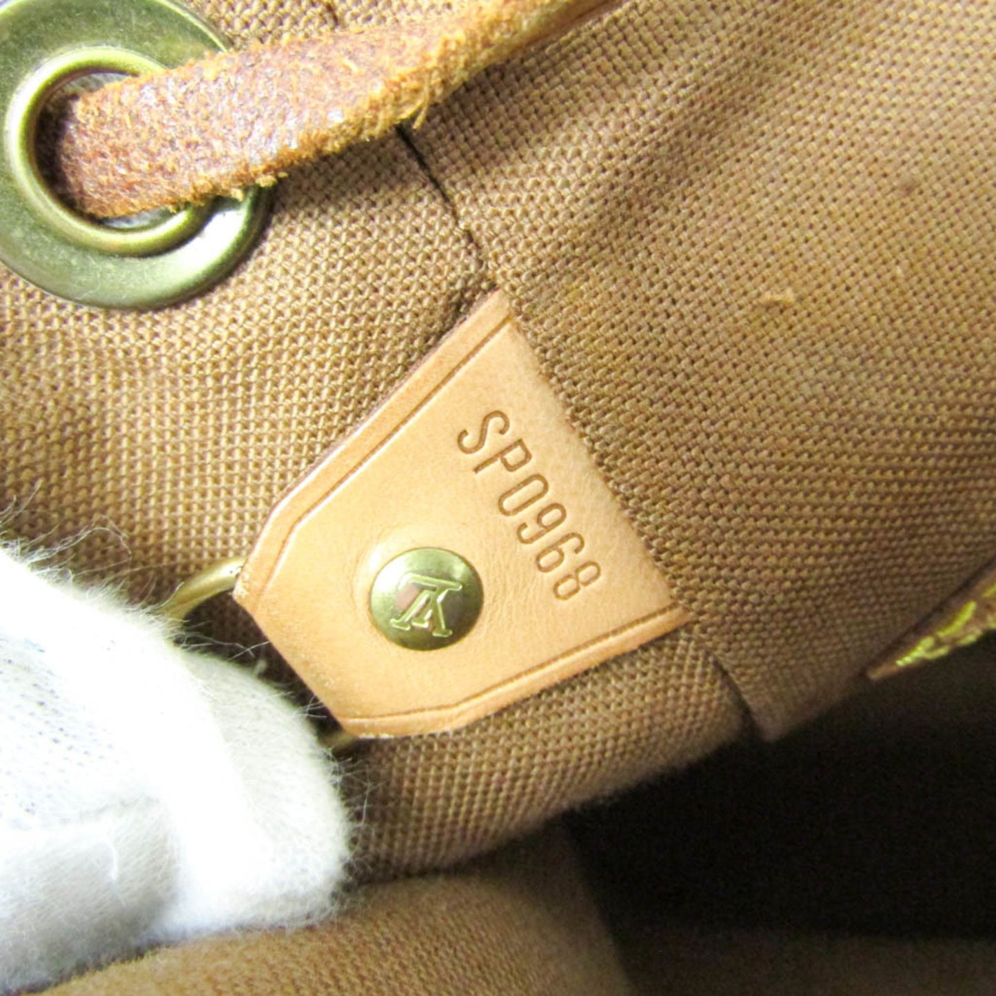 Louis Vuitton Montsouris MM, Brown, Canvas, backpack