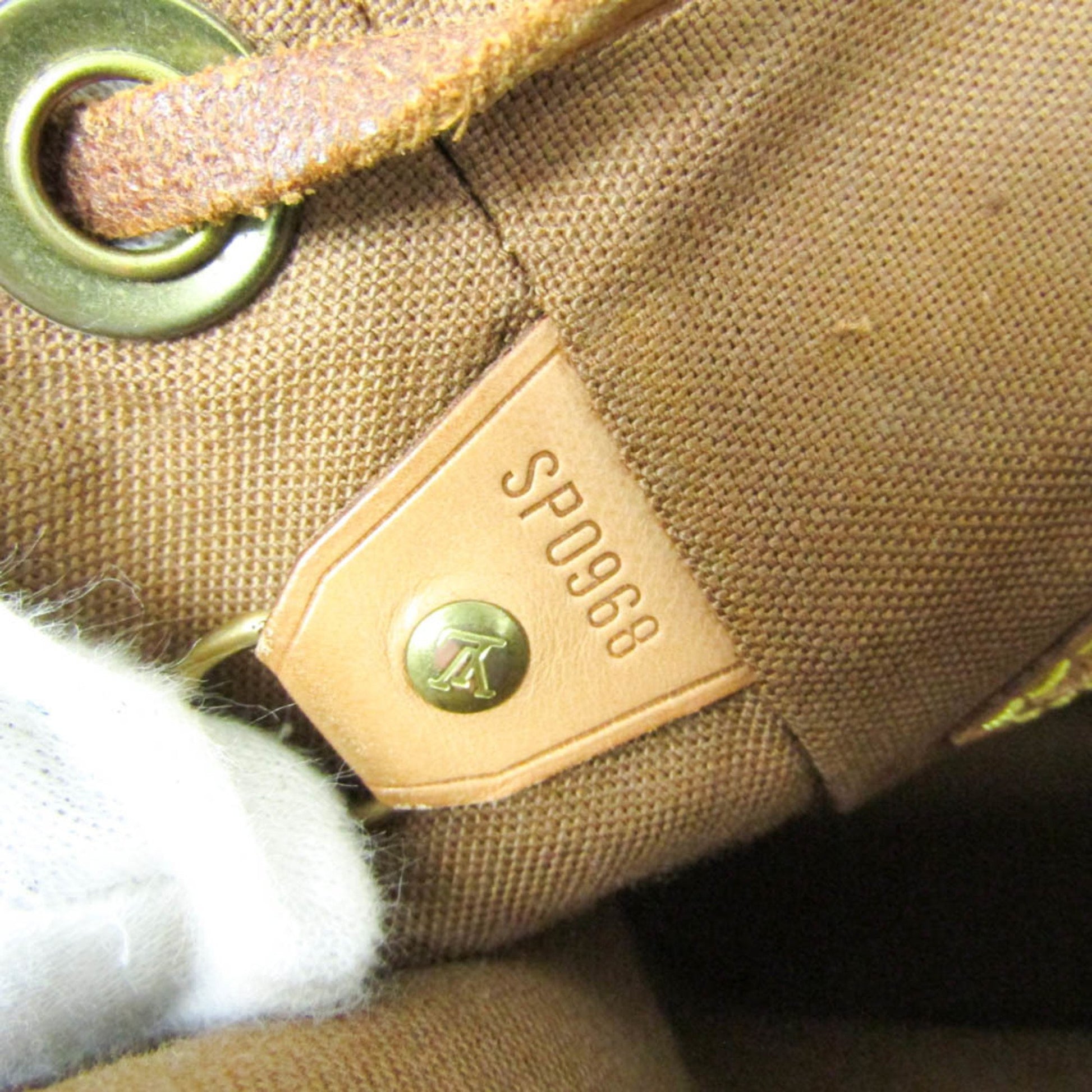 Louis Vuitton Montsouris MM, Brown, Canvas, backpack