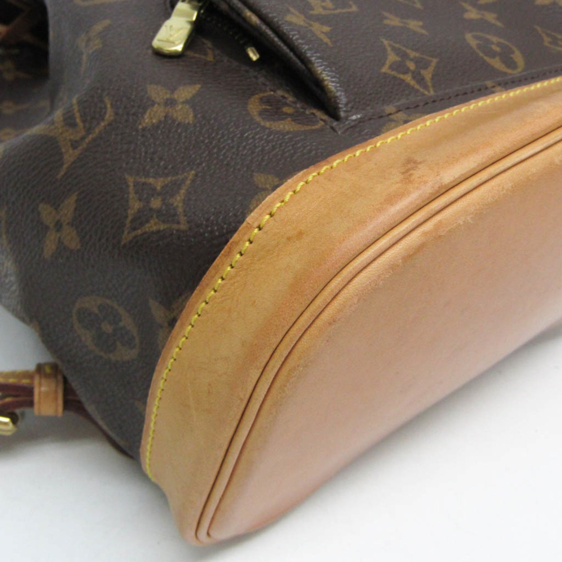 Louis Vuitton Montsouris MM, Brown, Canvas, backpack