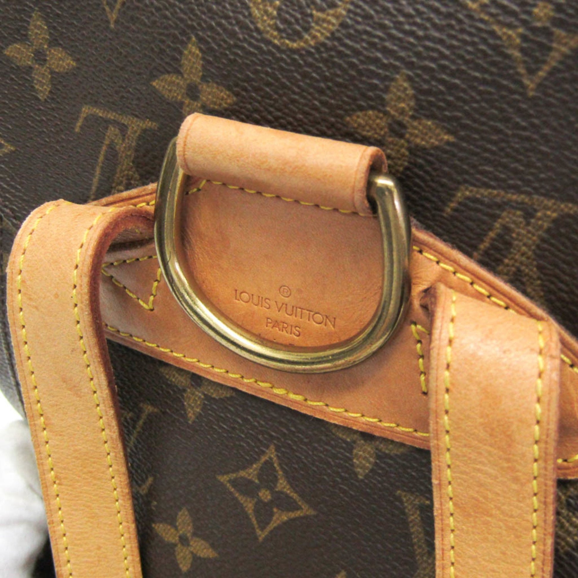 Louis Vuitton Montsouris MM, Brown, Canvas, backpack