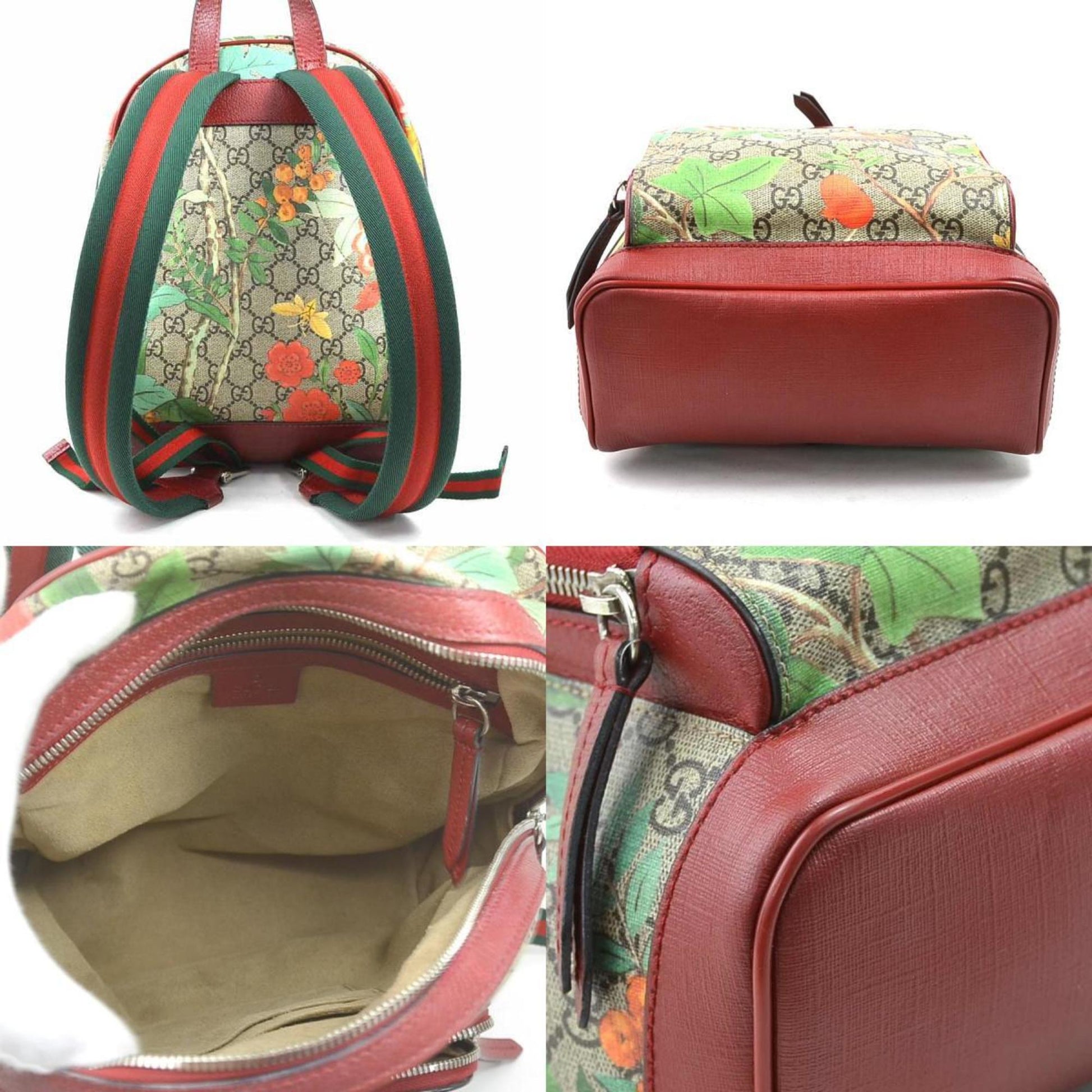 Gucci GG Supreme, Beige, Canvas, backpack