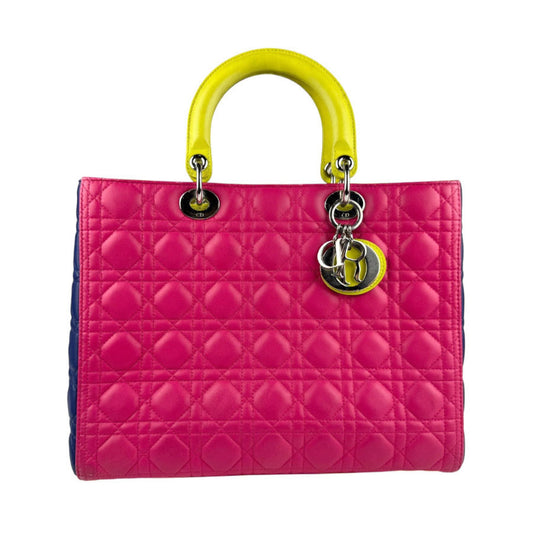 Dior Lady Dior, Pink, Leather, shoulder