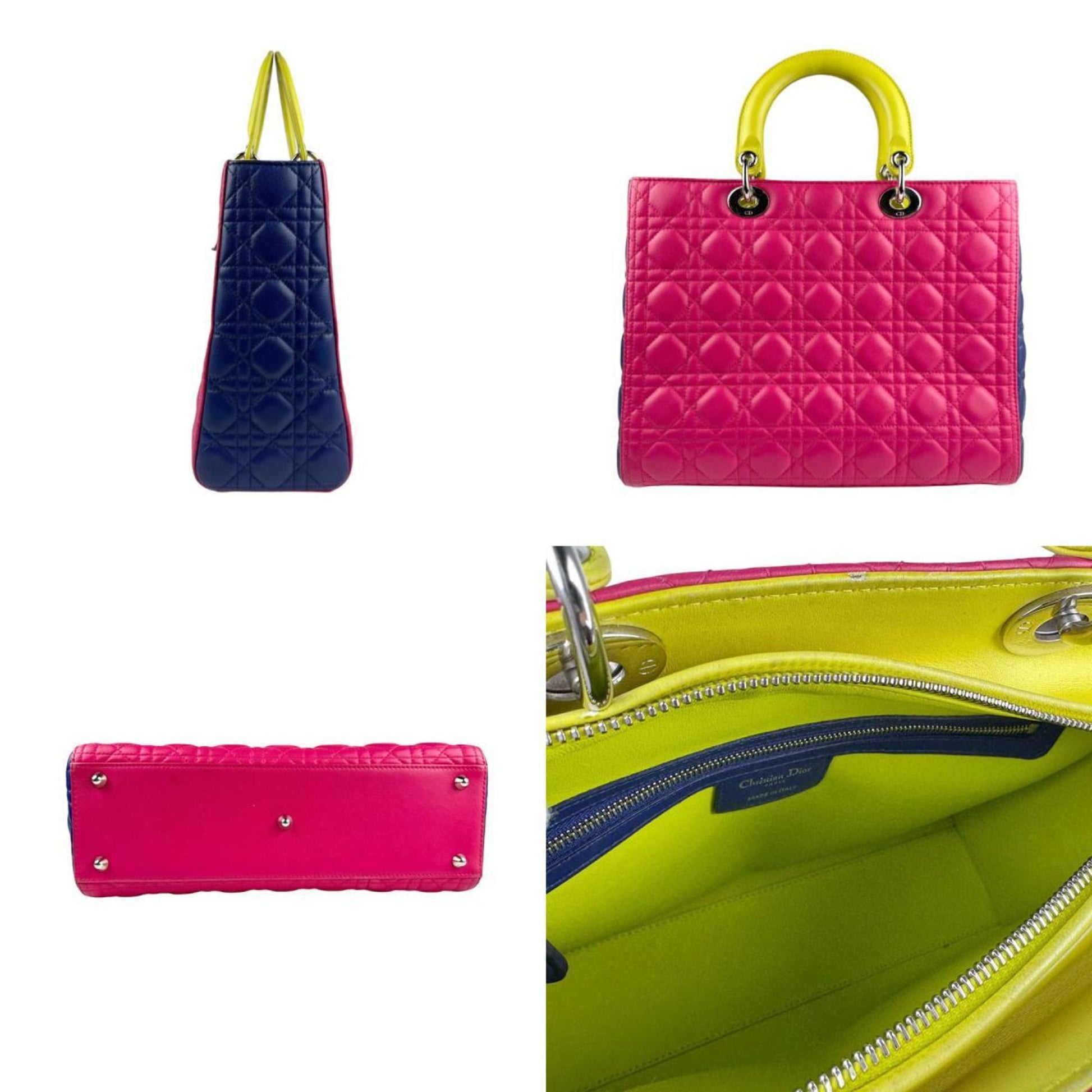 Dior Lady Dior, Pink, Leather, shoulder