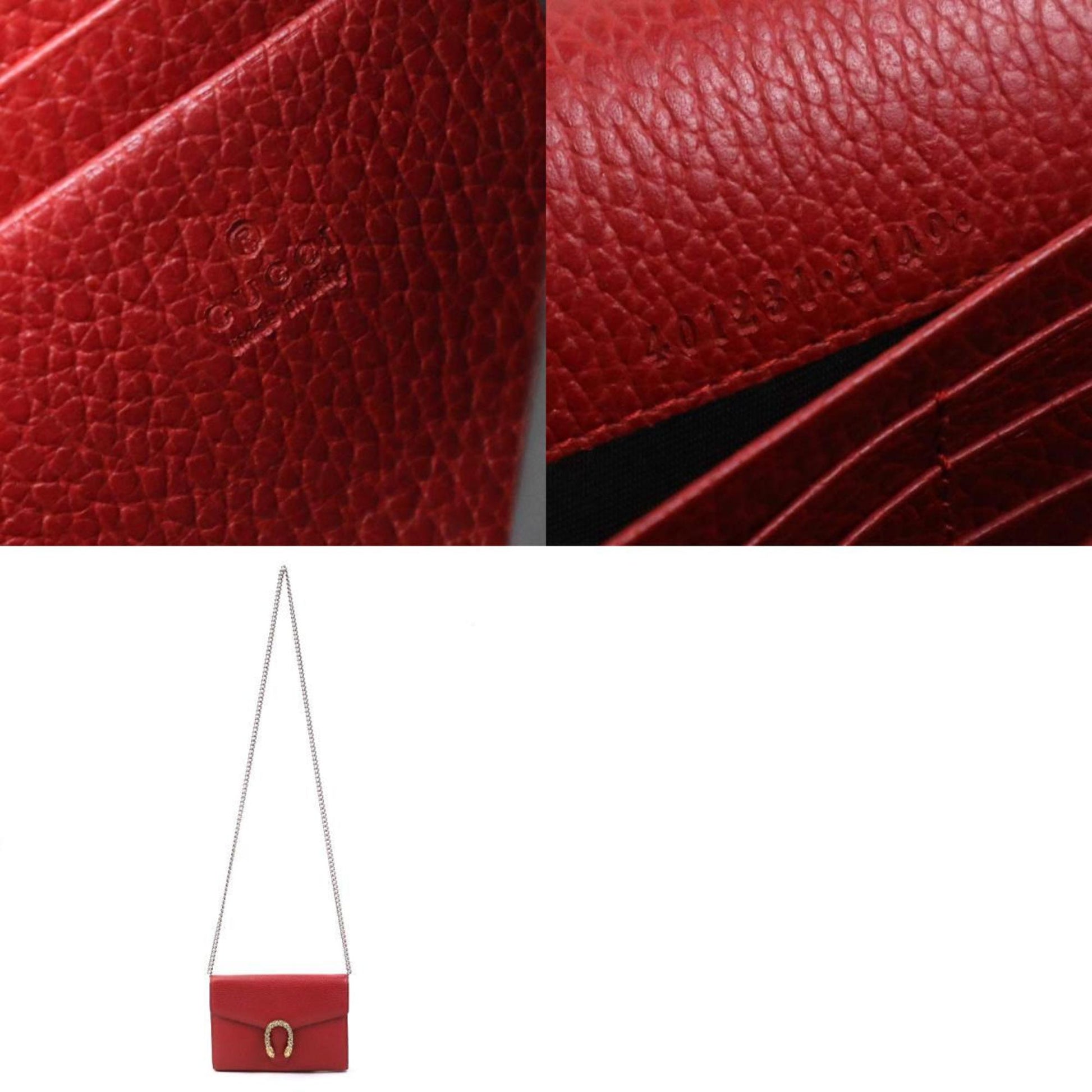 Gucci Dionysus, Red, Leather, wallet