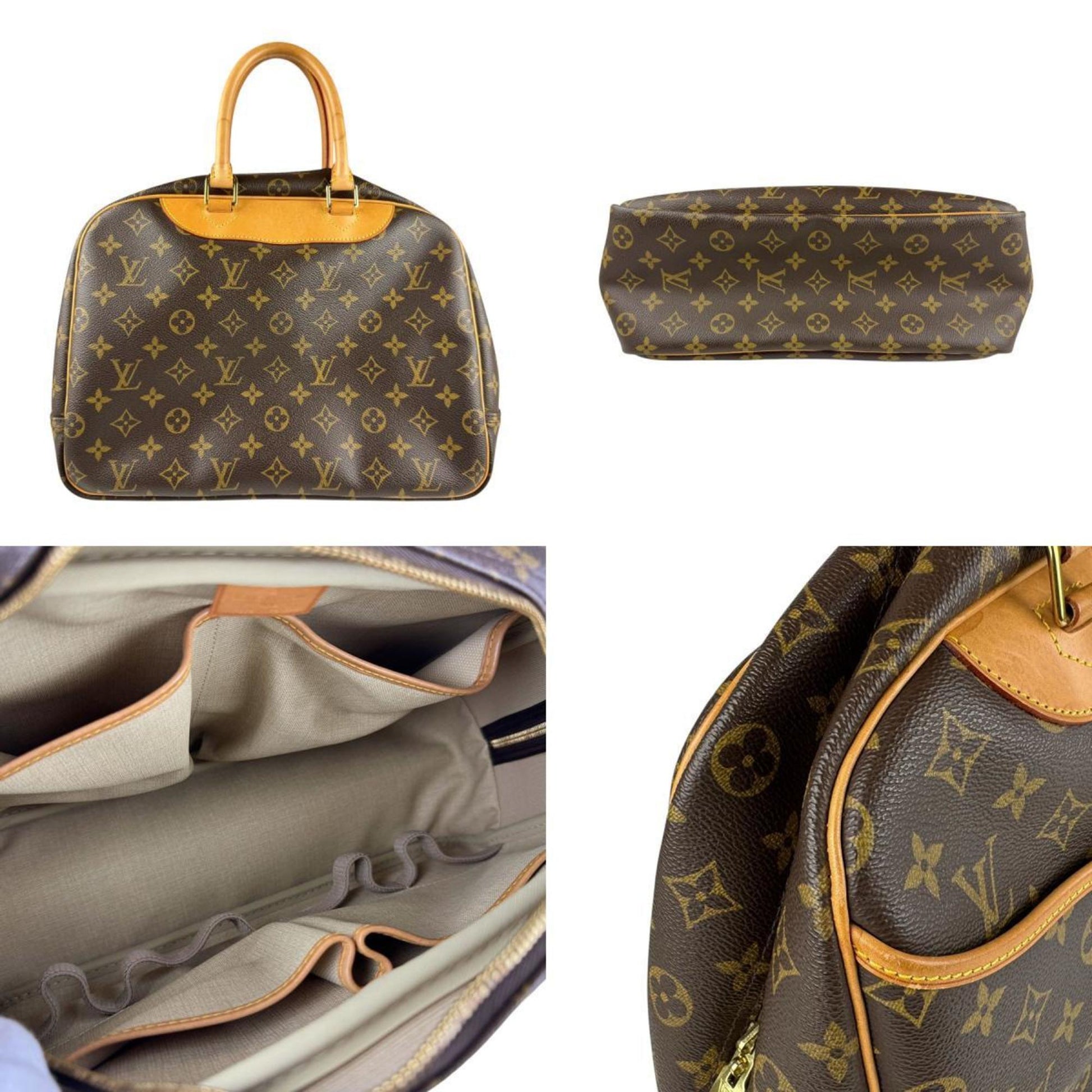 Louis Vuitton Deauville, Brown, Canvas, handbag