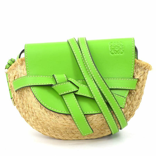 Loewe Gate, Green, Leather, shoulder