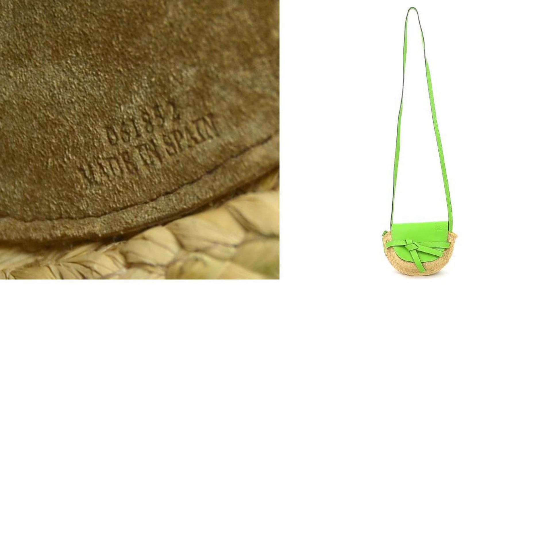 Loewe Gate, Green, Leather, shoulder