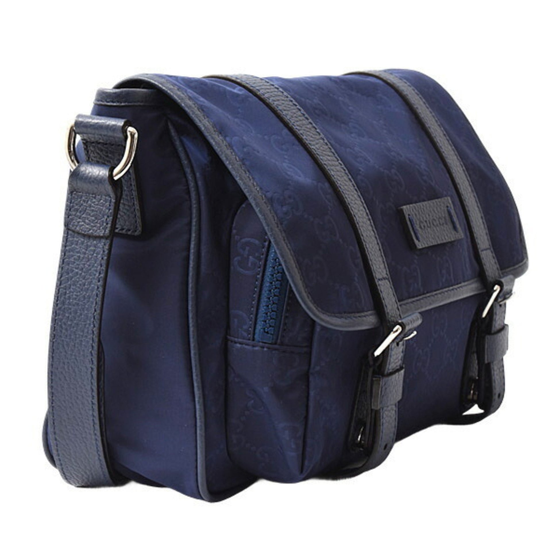 Gucci GG nylon, Navy, NYLON, shoulder