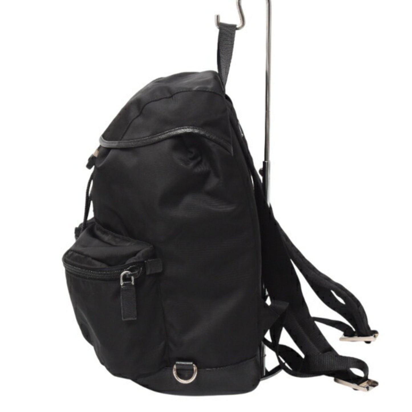 Prada Tessuto, Black, Canvas, backpack