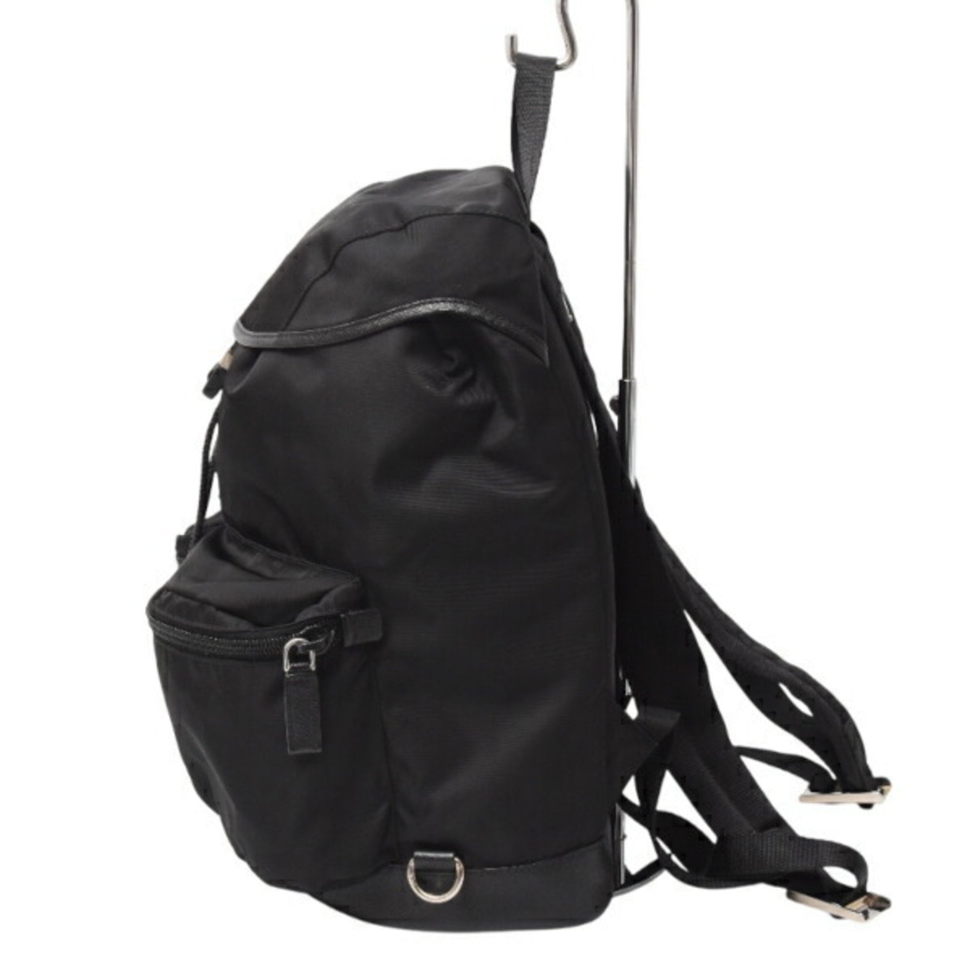 Prada Tessuto, Black, Canvas, backpack